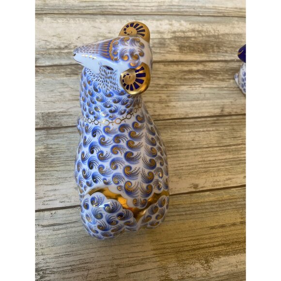 Royal Crown Derby Imari Ram & Lamb Paperweights – Gold Stopper Set of 2 1994 - Picture 10 of 15